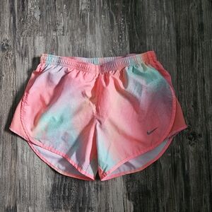 Nike Pink/Multicolor Neon Dri-Fit Shorts, Size XS